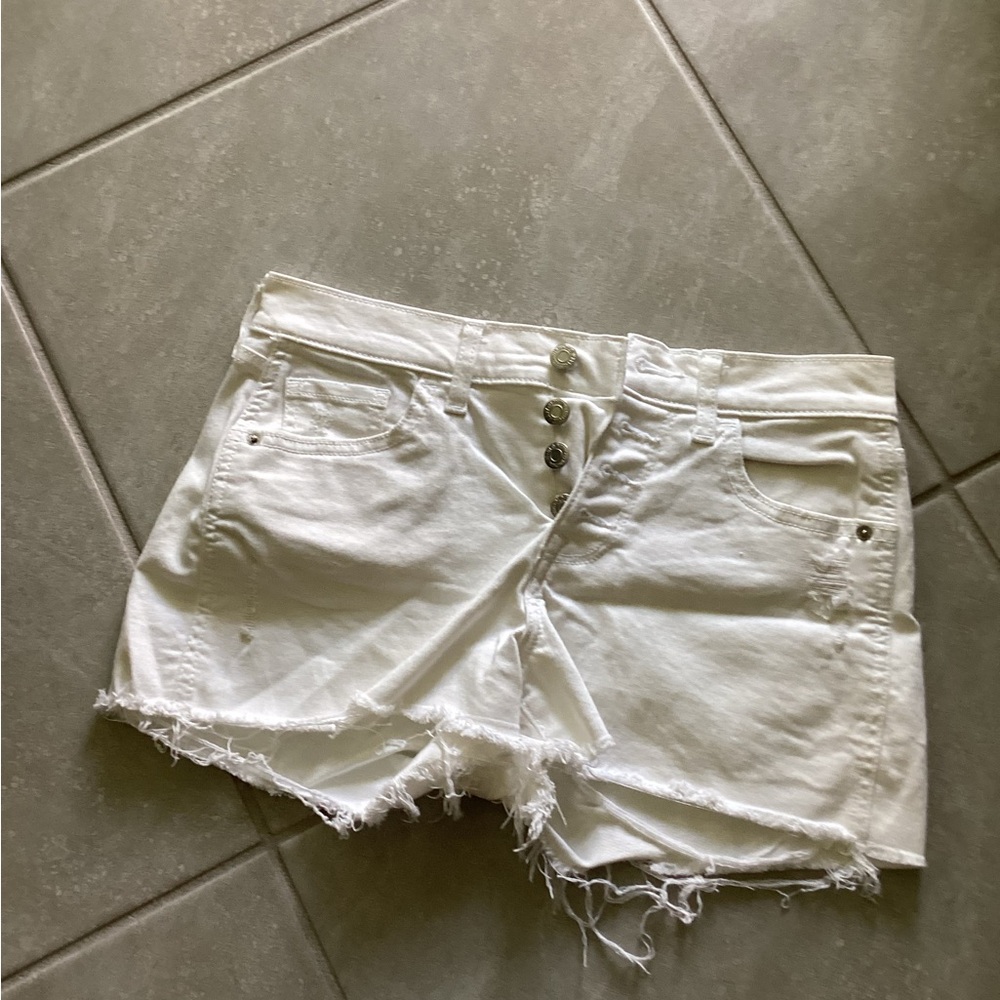 Women's White Denim Shorts